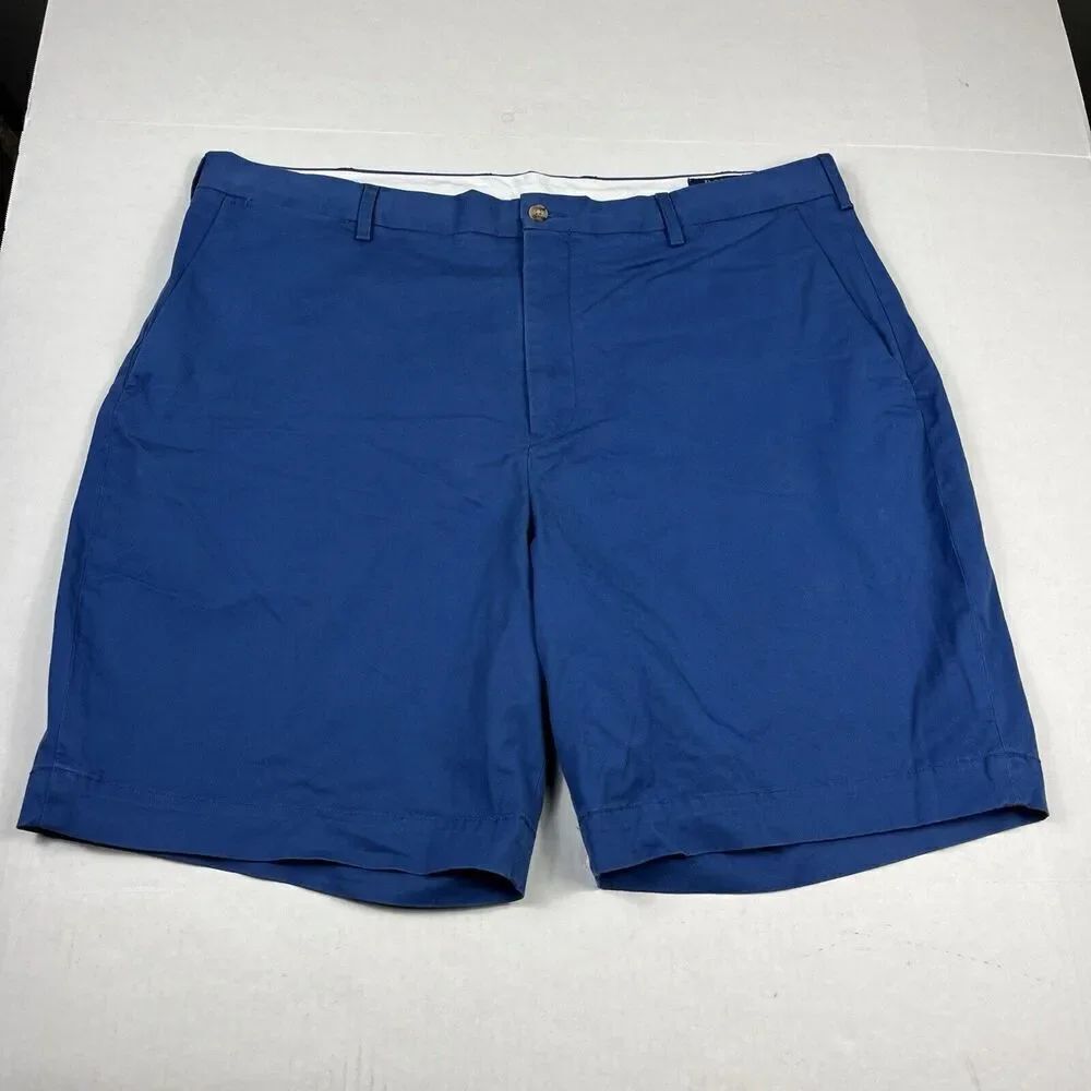 Polo Ralph Lauren Mens Chino Shorts Blue Preppy Casual Timeless Zip Up Size 40